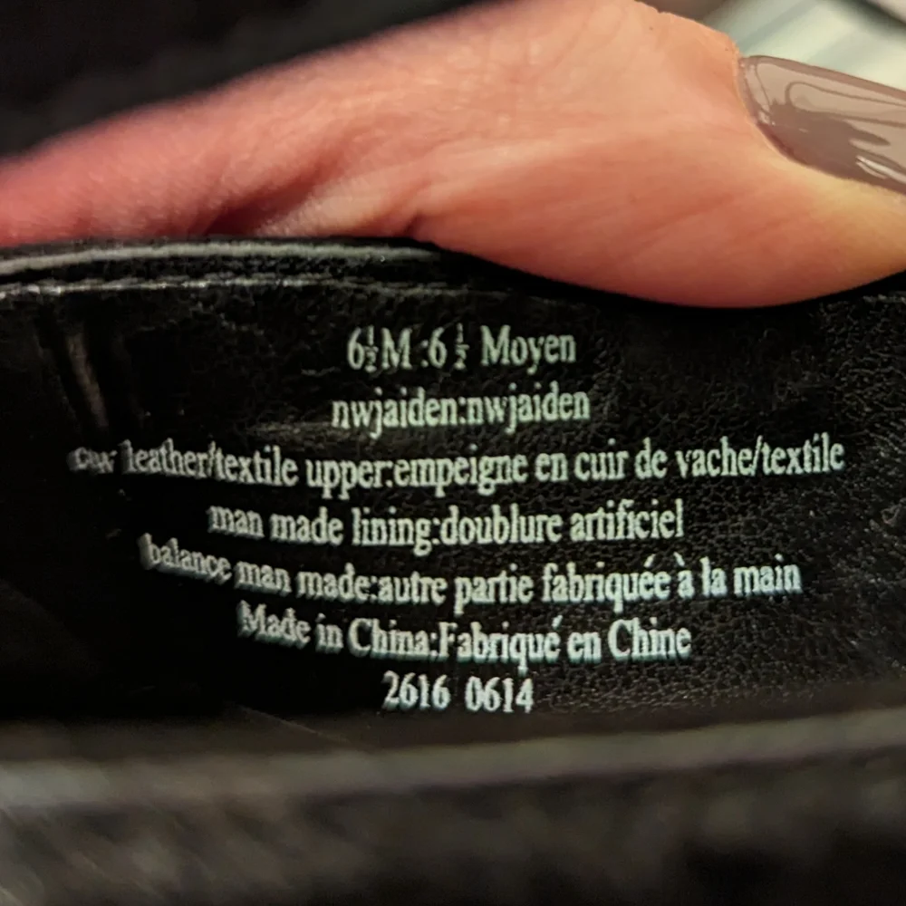 Nine West Black Pointed Toe Lace Up Cow Fur Heels Size 6.5 - Picture 5 of 13